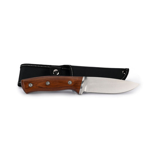 wooden handle survival knife